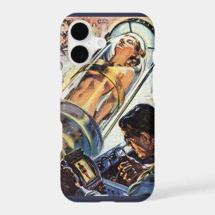 Vintage Science Fiction, Woman Lab Experiment iPhone 17 Case