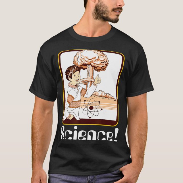 Vintage Science Gift Funny Atomic Bomb Retro Nerd  T-Shirt (Front)