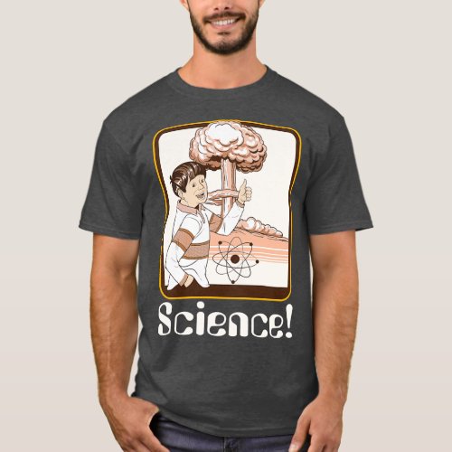 Vintage Science Gift  Funny Atomic Bomb Retro T_Shirt