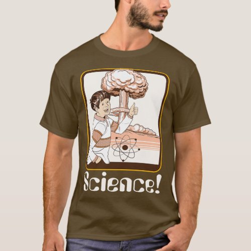 Vintage Science Gift  Funny Atomic Bomb Retro T_Shirt