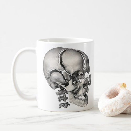 Vintage Science Human Anatomy Antique Skull Coffee Mug