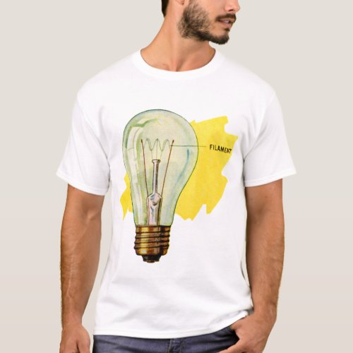 Vintage Science Incandescent Bulb Filament T_Shirt