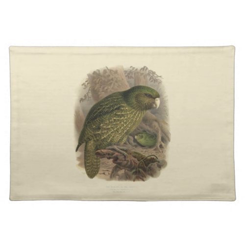 Vintage Science NZ Birds _ Kakapo Placemat