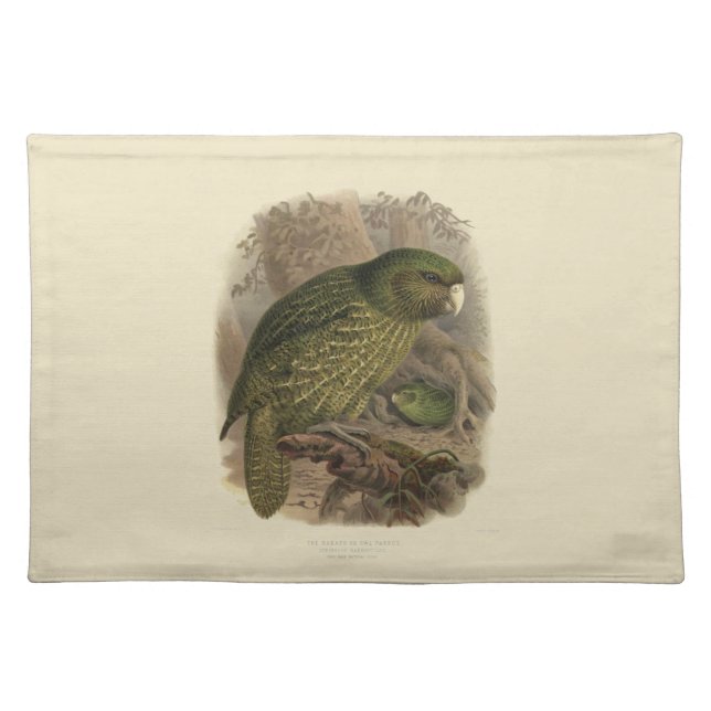 Vintage Science NZ Birds - Kakapo Placemat (Front)