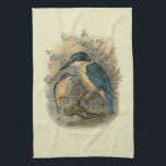 Vintage Science NZ Birds - NZ Kingfisher Kitchen Towel<br><div class="desc">Tea towel with a beautiful vintage illustration of NZ Kingfishers by J.G. Keulemans from Walter Buller's A History of the Birds of New Zealand, first published in 1873. Image from the New Zealand Text Center (NZTEC) via https://commons.wikimedia.org/wiki/ under the Creative Commons Attribution-Share Alike 3.0 New Zealand license https://creativecommons.org/licenses/by-sa/3.0/nz/ modified by...</div>