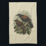 Vintage Science NZ Birds - Saddleback Tea Towel<br><div class="desc">Tea towel with beautiful vintage illustration of a Saddleback and a Jack-bird by J.G. Keulemans from Walter Buller's A History of the Birds of New Zealand, first published in 1873. Image from the New Zealand Text Center (NZTEC) via https://commons.wikimedia.org/wiki/ under the Creative Commons Attribution-Share Alike 3.0 New Zealand license https://creativecommons.org/licenses/by-sa/3.0/nz/...</div>
