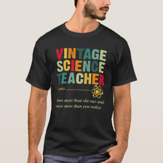 Vintage Science Teacher Definition Funny Graphic T T-Shirt