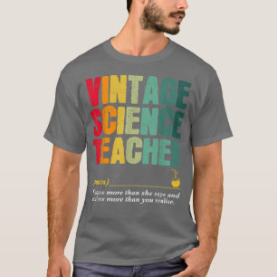 Vintage Science Teacher Funny Job Title Birthday W T-Shirt