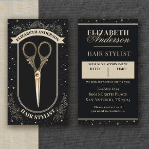 Vintage Scissors Hair Dresser Appointment Business Card