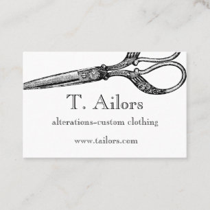 Vintage scissors theme business card