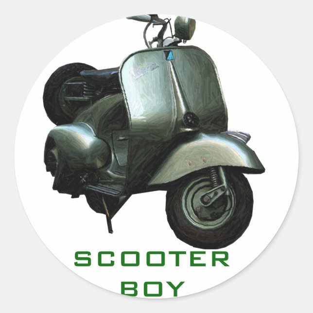VINTAGE SCOOTER BOY STICKER (Front)