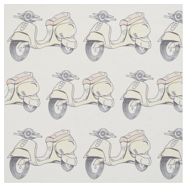 Vintage Scooter Fabric (Swatch)