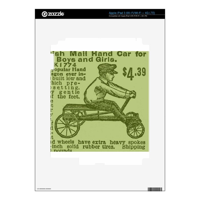 vintage scooter iPad 3 decals