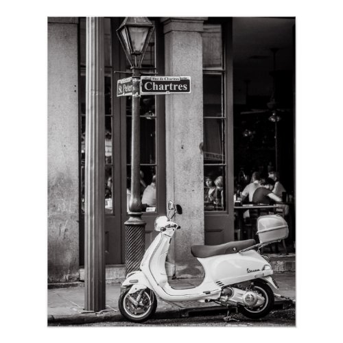 Vintage Scooter Perfect Poster  Paris France