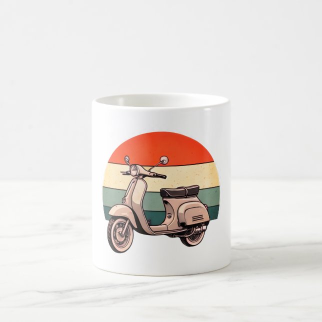 vintage, scooter, scooter, mofa, spoon, retro coffee mug (Center)