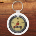 Vintage Scooter Speedometer Keychain | Zazzle