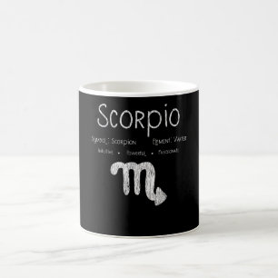 Vintage Scorpio Star Sign Horoscope Birthday Gift Coffee Mug