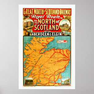 Vintage Scotish Railroad Print