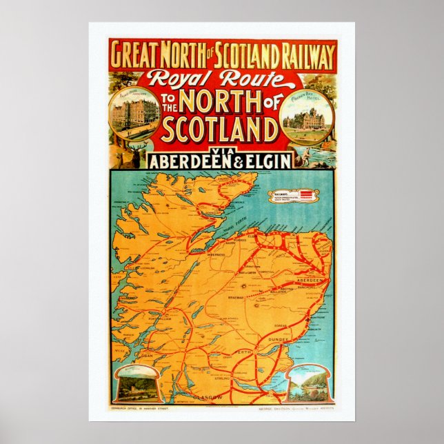 Vintage Scotish Railroad Print (Front)