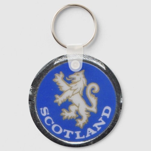 vintage scotland badge keychain