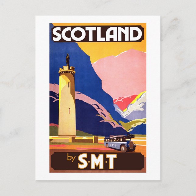 Vintage Scotland by SMT Travel Postcard (Front)
