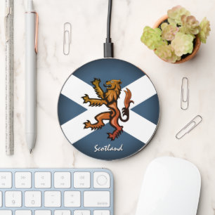 Vintage Scotland Charger, Rampant, Scottish Flag Wireless Charger