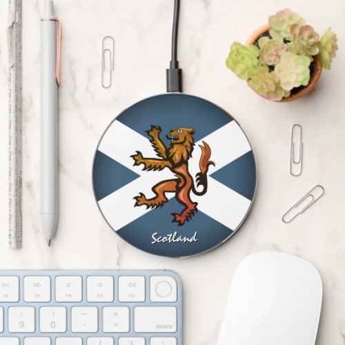 Vintage Scotland Charger Rampant Scottish Flag Wireless Charger
