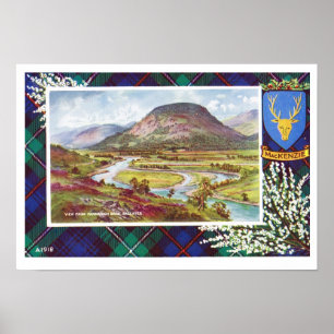 Vintage Scotland, Fraser, Mackenzie, Ballater Poster