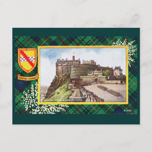 Vintage Scotland Hunting Stewart Edinburgh Postcard