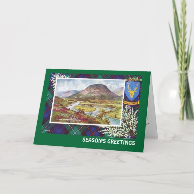 Vintage Scotland, Seasons Greetings, Mackenzie, Holiday Card (Front)
