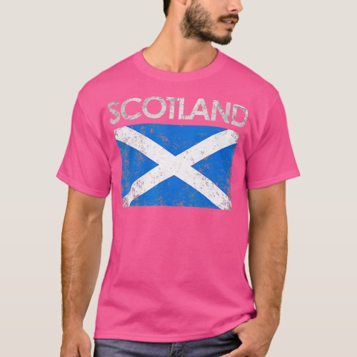 Vintage Scotland UK Scottish Flag Pride Gift  T_Shirt
