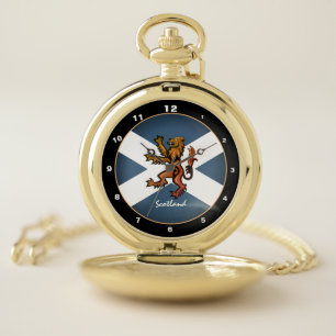 Vintage Scottish Flag, Lion & Scotland /fashion Pocket Watch