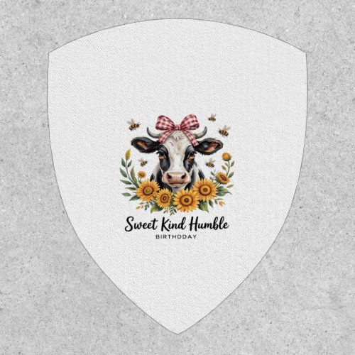 Vintage Scottish Highland Cow Art Oversized T-Shir Patch