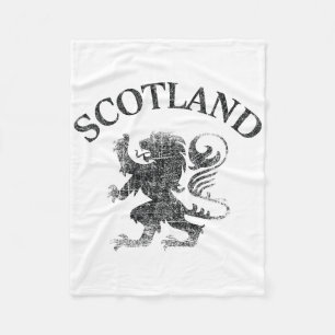 Vintage Scottish Lion Rampant Scotland Flag Rubgy Fleece Blanket