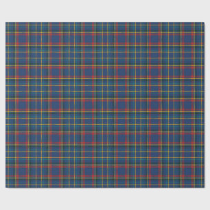 Vintage Scottish Plaid in Red & Blue Wrapping Paper