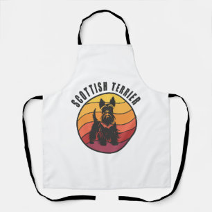 Vintage Scottish Terrier Sunse Apron