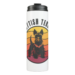 Vintage Scottish Terrier Sunse Thermal Tumbler