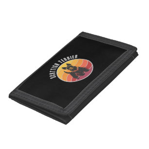 Vintage Scottish Terrier Sunset Tri-fold Wallet