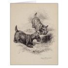 Vintage - Scottish Terriers & a Rabbit Hole,