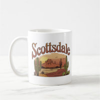 Vintage “Scottsdale Arizona” Retro Desert Sunset
