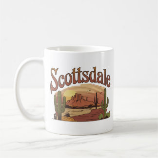 Vintage “Scottsdale Arizona” Retro Desert Sunset Coffee Mug