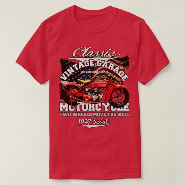 Vintage Scout Motorcycle 1927 T-Shirt (Design Front)
