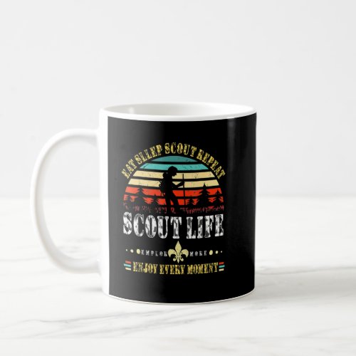 Vintage Scouting Scout Life Eat Sleep Scout Repeat Coffee Mug