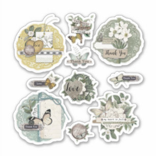 Vintage scrapbook customize sticker
