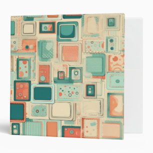 Vintage Scrapbook Pattern 3 Ring Binder