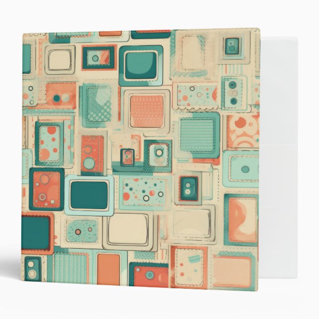 Vintage Scrapbook Pattern 3 Ring Binder (Front/Inside)