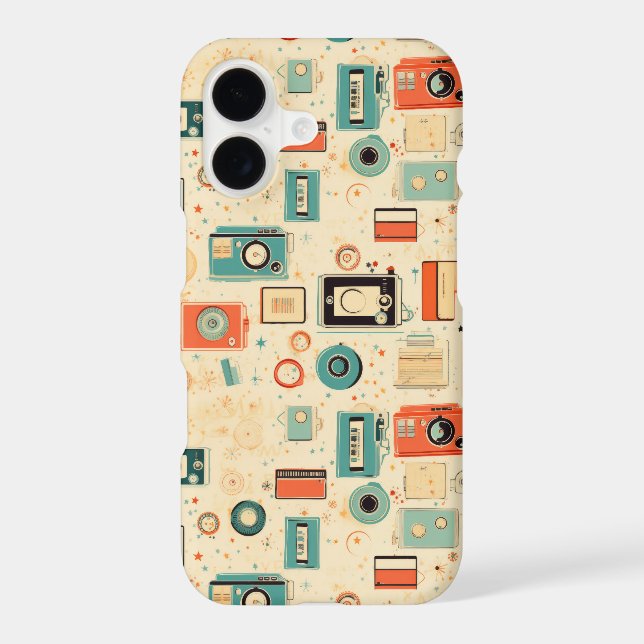 Vintage Scrapbook Pattern Iphone Case (Back)