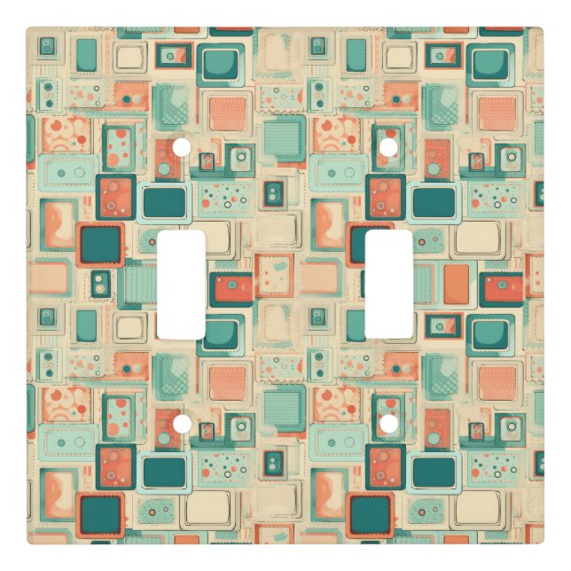 Vintage Scrapbook Pattern Light Switch Cover (Front)
