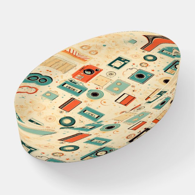 Vintage Scrapbook Pattern Paperweight (Angled)