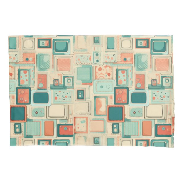 Vintage Scrapbook Pattern Pillow Case (Front-Left)